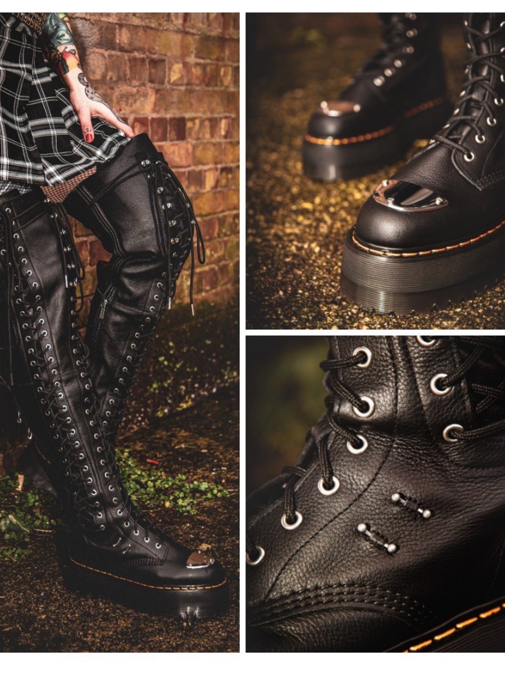 Dr Marten Black 28-EYE EXTREME MAX Over-The-Knee Lace-Up Platform Boots NWB - Picture 4 of 8